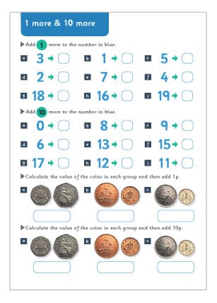 ‘1 More’ and ’10 More’ Worksheet