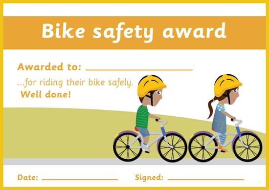 Bike Safety Certificate