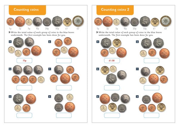 Counting Coins Worksheets