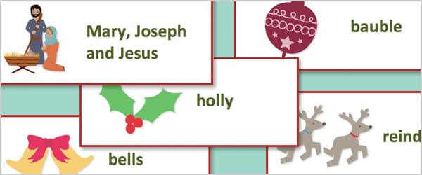 Editable Christmas Topic Cards