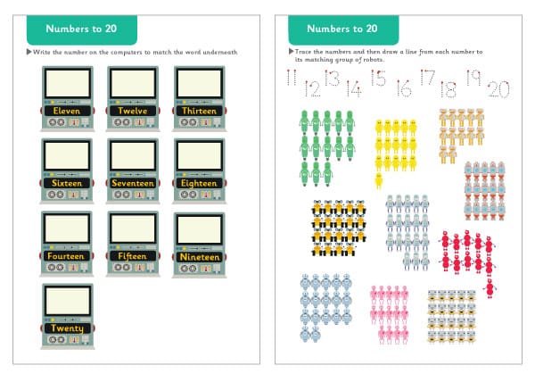 Numbers to 20 Worksheets