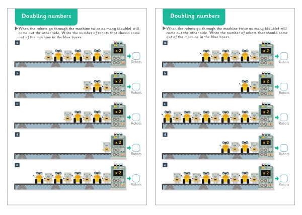 ‘Using Doubles’ Worksheets