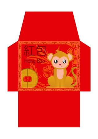 Chinese Red Envelope (Year Of The Monkey)