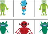 Alien Complete the Pattern / Sequence Worksheets