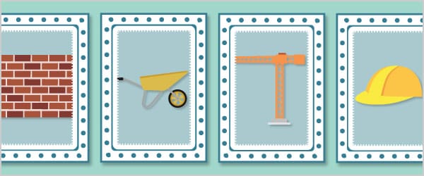 Construction Snap Cards / Matching Pairs