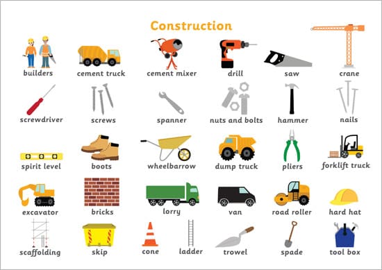 Construction Word Mat
