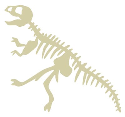 Large Dinosaur Fossil Display Poster