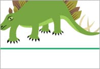 Dinosaur Self-Registration Labels
