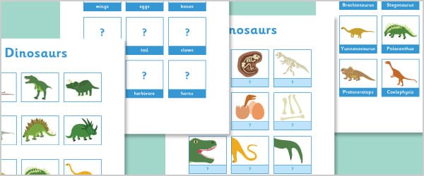 Dinosaur Vocabulary Activity