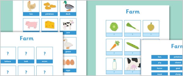 Farm Vocabulary Activity