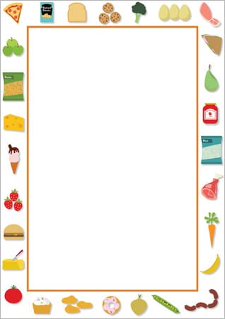 Editable Food Notepaper