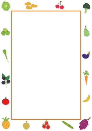 Fruit and Vegetable Editable Notepaper