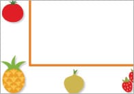 Fruit & Vegetable Editable Notepaper
