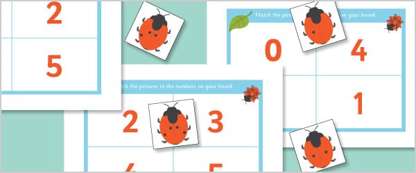 Ladybird Bingo (Numbers 0-5)