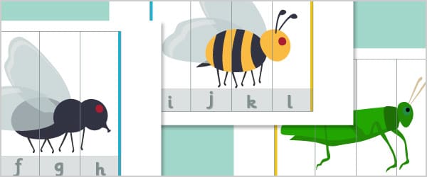 Minibeast Alphabet Puzzles