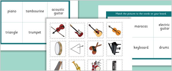 Musical Instruments Bingo