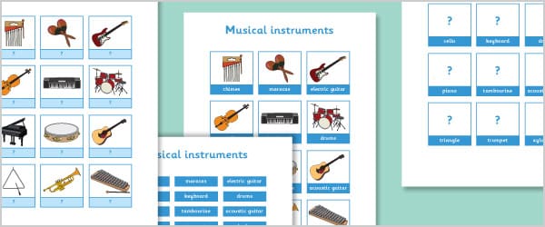 Musical Instruments Vocabulary Activity