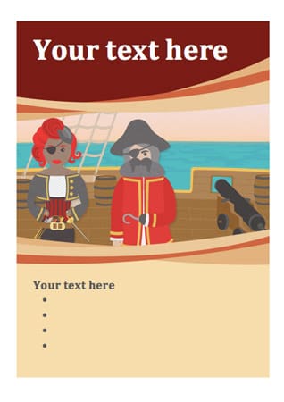 Pirate Editable Poster