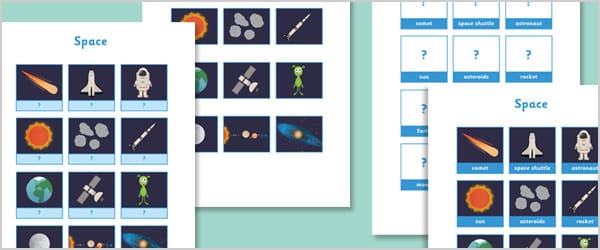 Space Vocabulary Activity