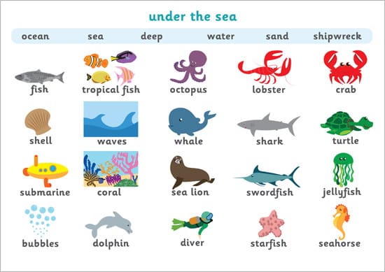 Under the Sea Word Mat