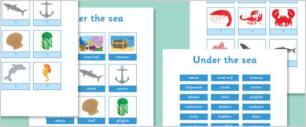 Under the Sea Vocabulary Activity