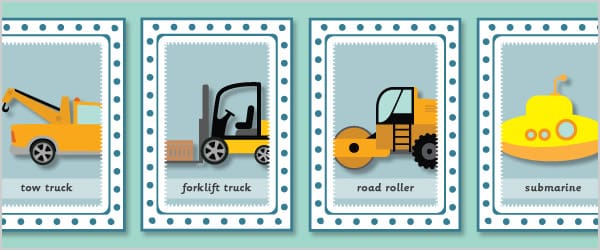 Vehicle Snap Cards (with words)