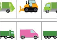 Complete The Pattern Worksheets: Work Vehicles