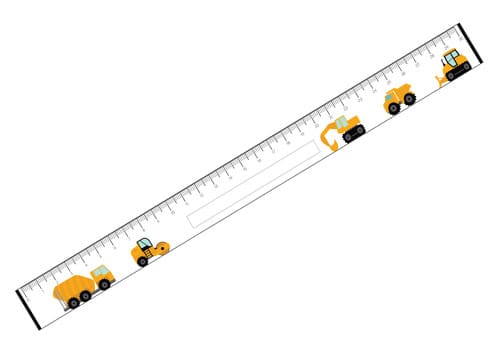 Construction Vehicles Printable Rulers