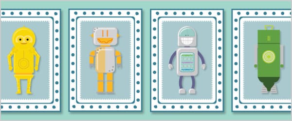 Robot Snap Cards / Matching Pairs