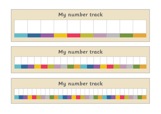 Simple Blank Number Tracks