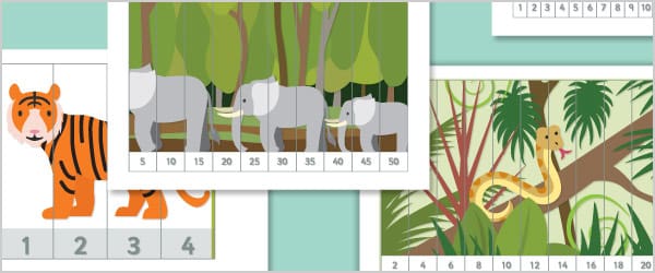 Jungle Number Puzzles