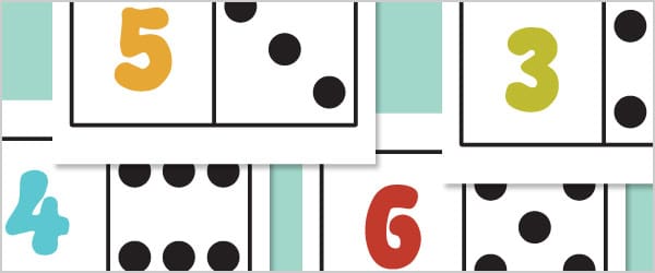 Numbers and Dots Dominoes