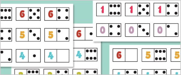 Small Numbers and Dots Dominoes