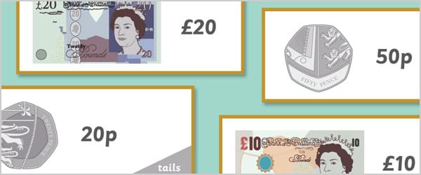 British Currency Topic Cards
