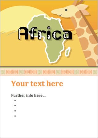 Africa Editable Poster