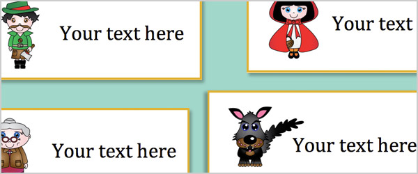 Little Red Riding Hood Editable Labels