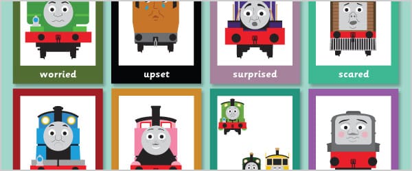Train Themed ’Emotion Cards’