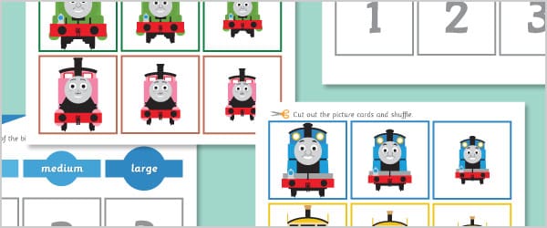 Train Size Sorting Game