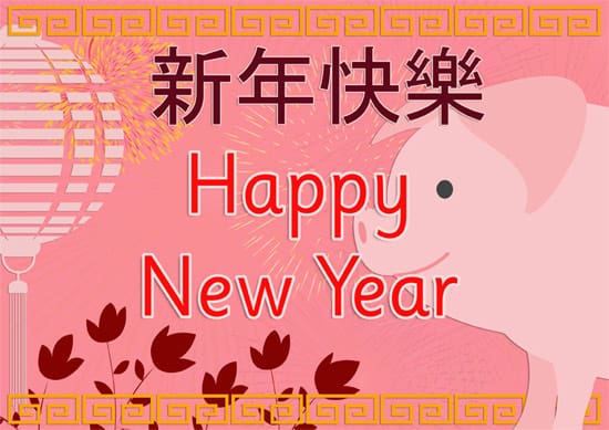 Chinese New Year A4 Poster: Year Of The Pig