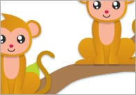 Estimating / Counting Monkeys Flash Cards