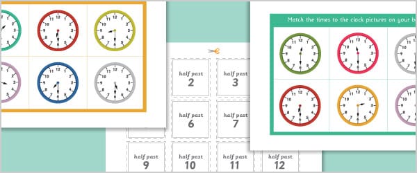 Telling the Time Resource Pack: Half Past