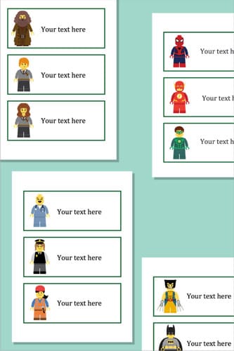 Brick People Editable Labels