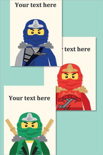 Editable Ninja Prints