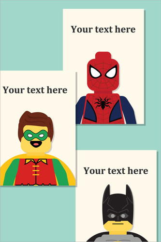 Editable Superhero Prints