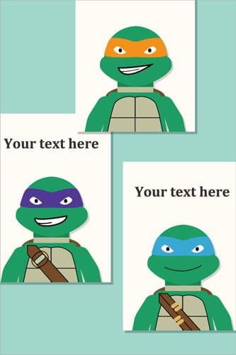 Editable Turtles Prints