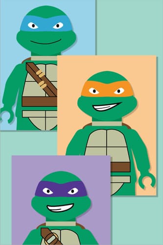A4 Turtle Prints: Bedroom Decor or Classroom Displays