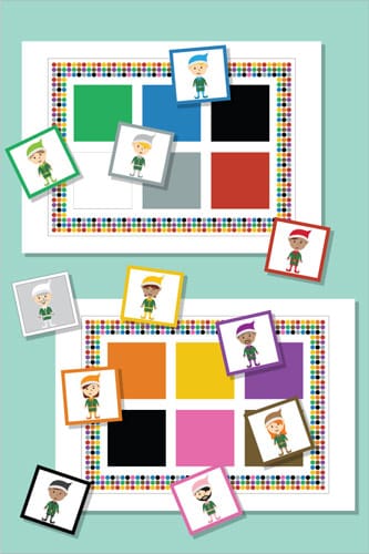 Christmas Elves Colour Matching Game