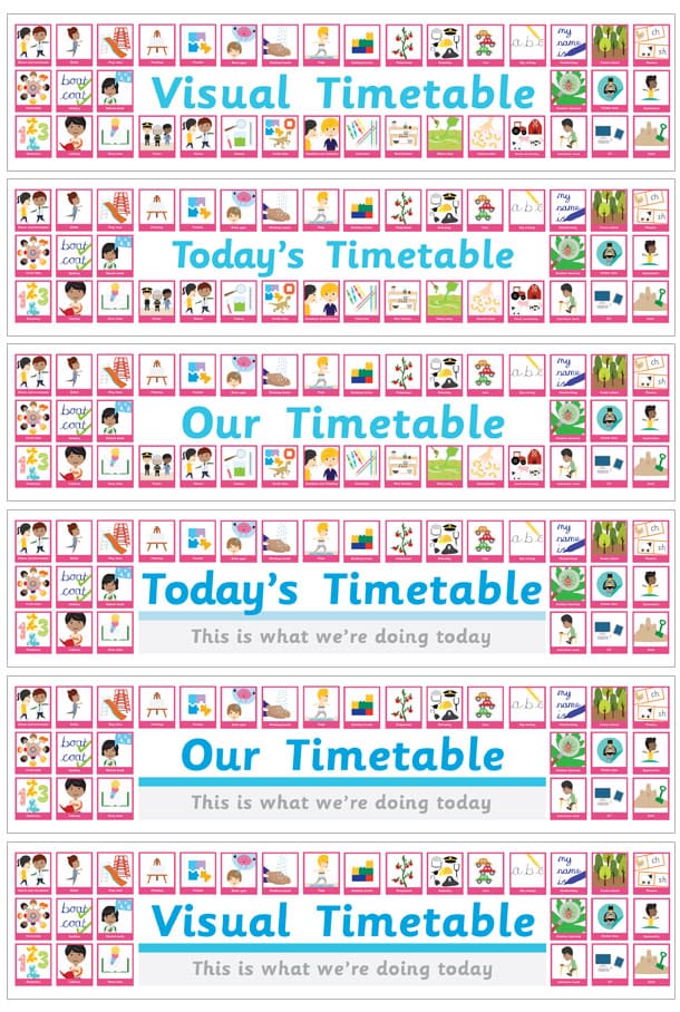 Visual Timetable Large Banner