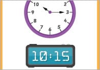 Visual Timetable Display with Clocks (Editable)