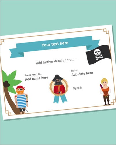 Editable Pirate Certificate
